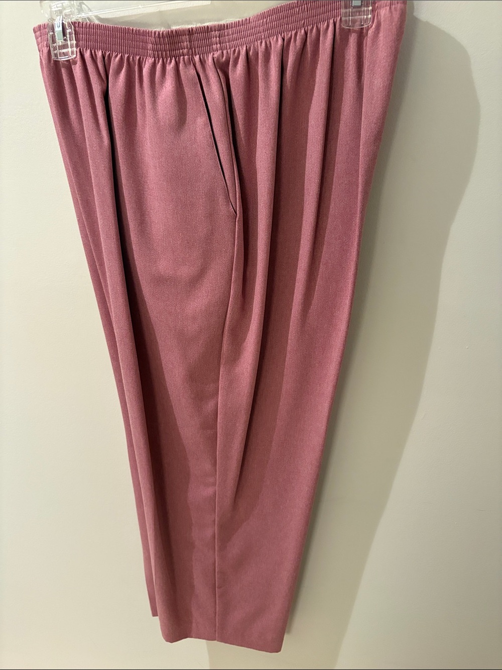 Alfred Dunner Rose Pink Elastic Waist Trousers